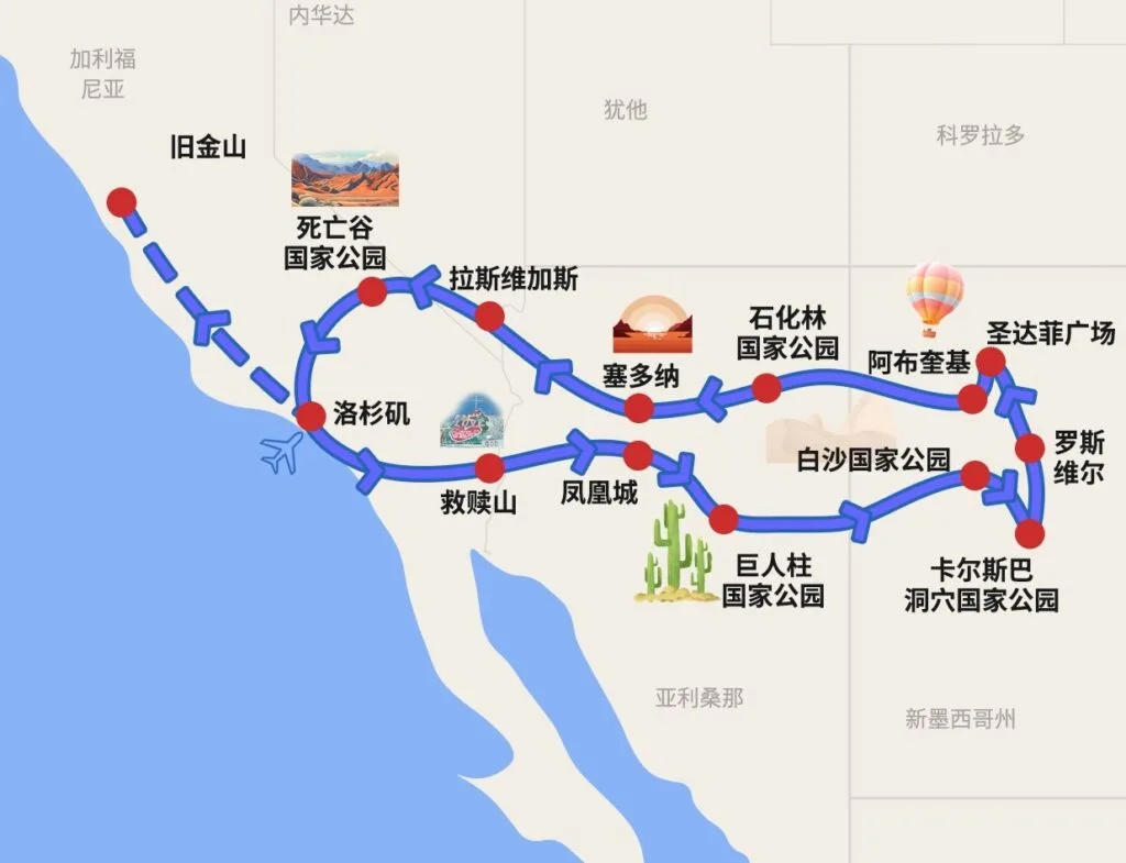 阳光美南奇景7日游